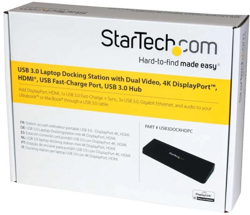 „StarTech 4K Dock“ USB stotis / replikatorius (USB3DOCKHDPC)