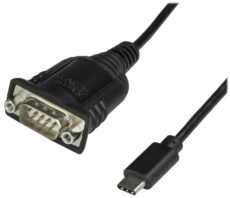 Kabelis USB StarTech USB-C - DB-9 0.4 m Juodas (ICUSB232C)