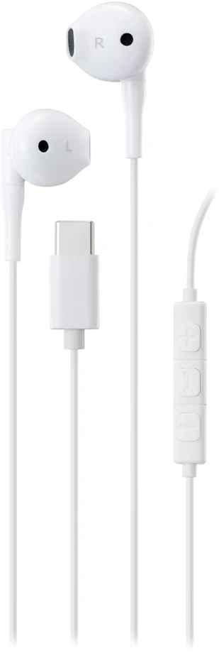 Ausinės STREETZ , 3-mygtukai, USB-C, baltos / C210-WHT/ 6612041