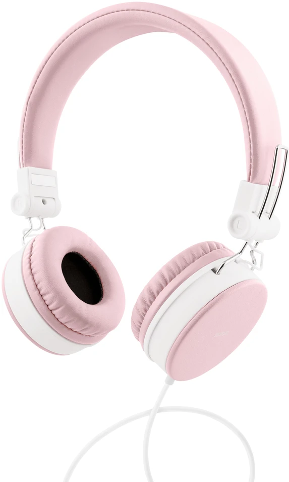STREETZ ausinės su mikrofonu, sulankstomos, 3,5 mm jungtimi, 1,5 m rožinės HL-W202