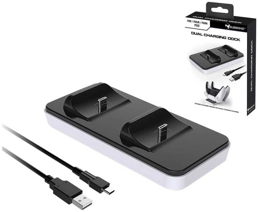 „Subsonic“ dvigubas įkrovimo dokas, skirtas PS5