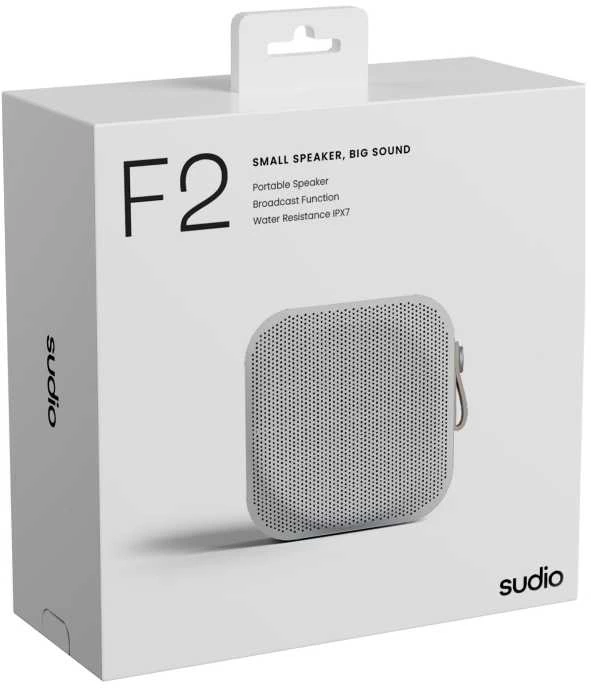 Sudio F2 Bluetooth garsiakalbis IPX7 Baltas