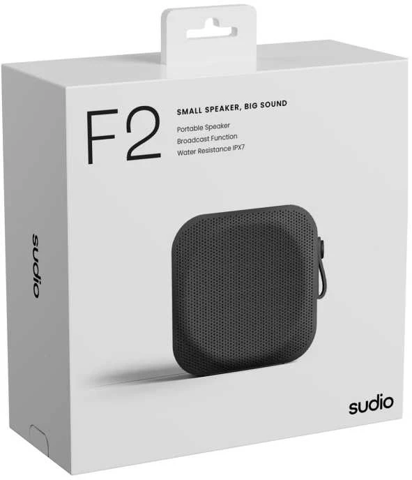 Sudio F2 Bluetooth garsiakalbis IPX7 Juodas