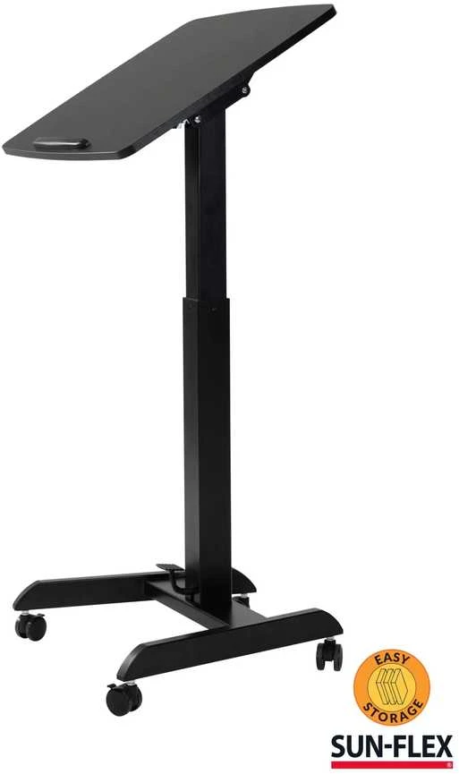 Reguliuojamo aukščio stalas SUN-FLEX®EASYDESK PRO, 60x52cm, juodas