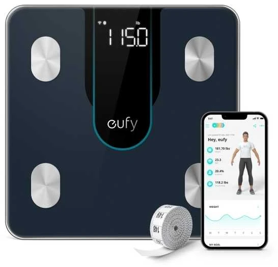 Svarstyklės Anker Eufy | Išmanioji skalė | P2 Pro | Didžiausias svoris (keliamoji galia) 180 kg | Keli vartotojai