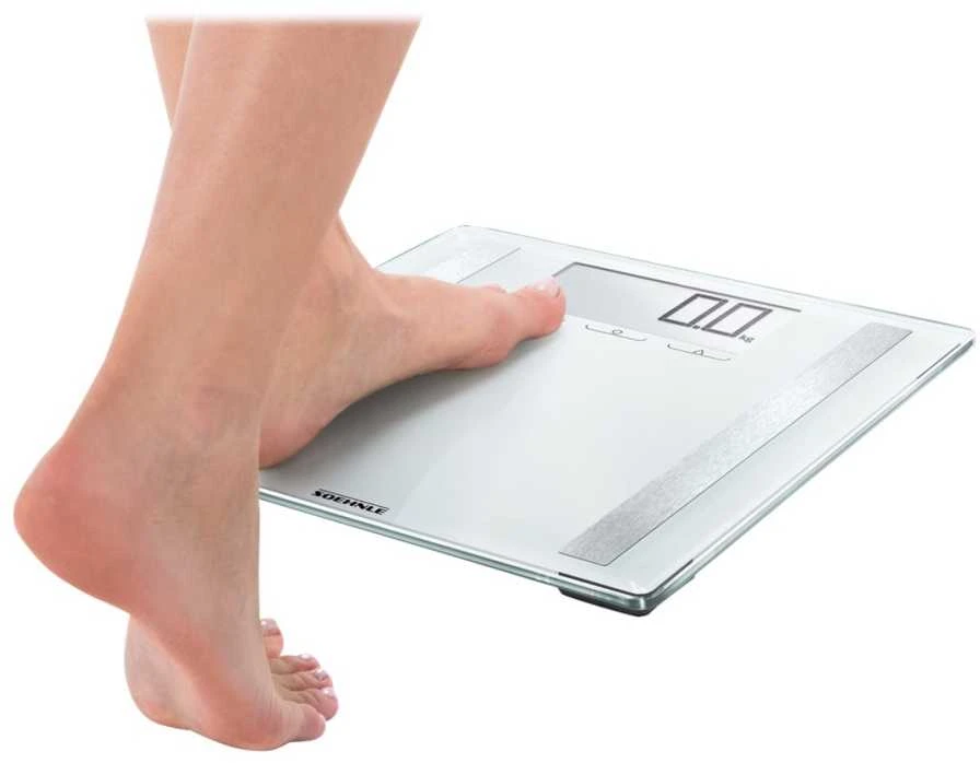 Virtuvinės svarstyklės Skaitmeninės Svarstyklės - Soehnle Shape Sense Control 200, 180kg Talpa, Kūno Kompozicija, Balta