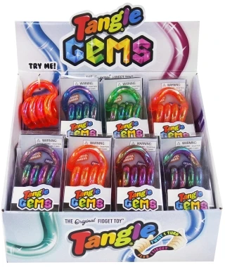 Case-Mate Tangle Jr. Gem fidget žaislas, 18 lenktų dalių, perlamutro spalvos (50193)