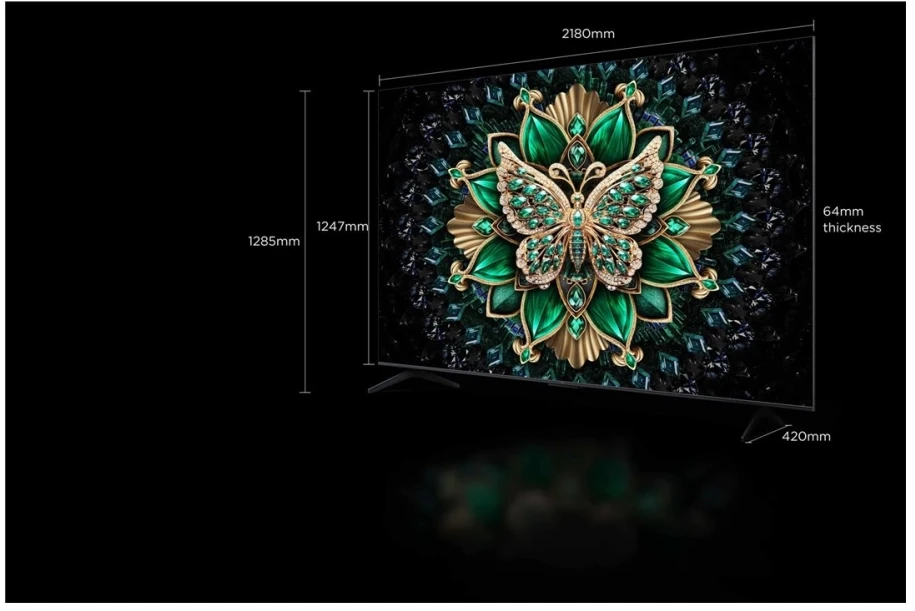 Televizorius TCL 65C6K | 65" | QLED | 144 Hz | 4K UHD | Google TV