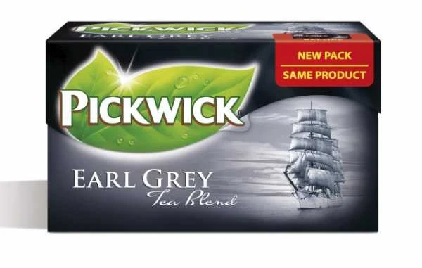 Pickwick Earl Grey arbatos dėžutė su burlaivio iliustracija