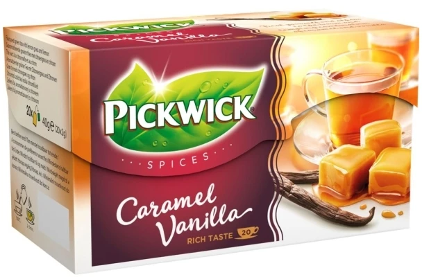Arbata Pickwick Karamelė Vanilė 20 breve Rainforest Alliance karamelė/vanilė 12 paketai x 20 paketėlių/kartonas