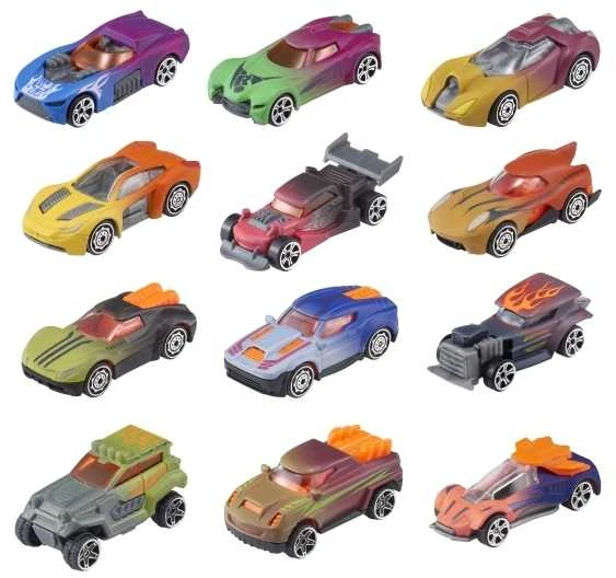 TEAMSTERZ Spalvą keičiantys automobiliai, 3 vnt, 7,5 cm