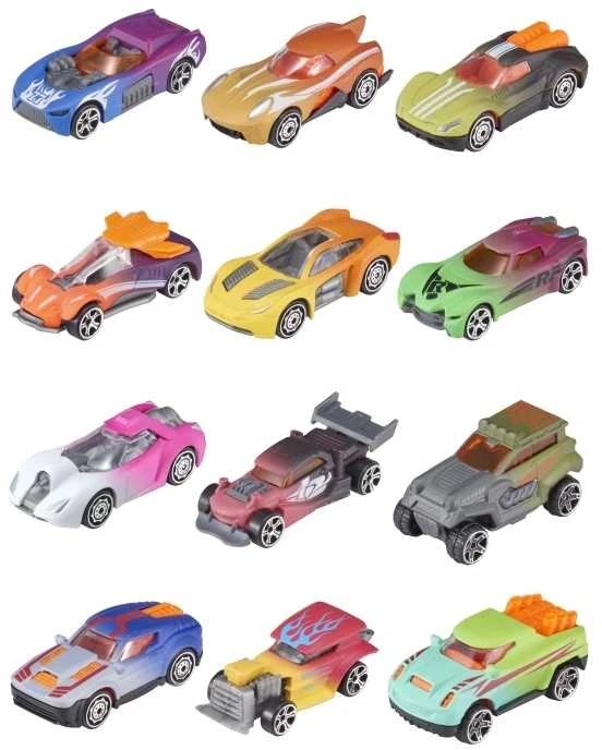 TEAMSTERZ Spalvą keičiantys automobiliai, 3 vnt, 7,5 cm
