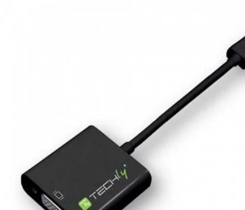 Techly IDATA HDMI-VGA4 kabelių sąsaja / invertavimo adapteris HDMI C VGA Juoda