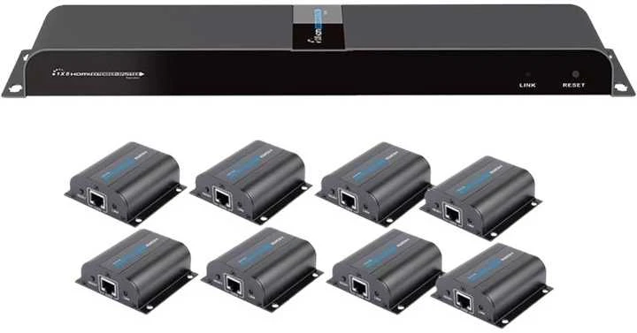 Techly 028207 plėstuvo skirstytuvas HDMI 1x8 1080p 60Hz po skrętce Cat6, iki 40m