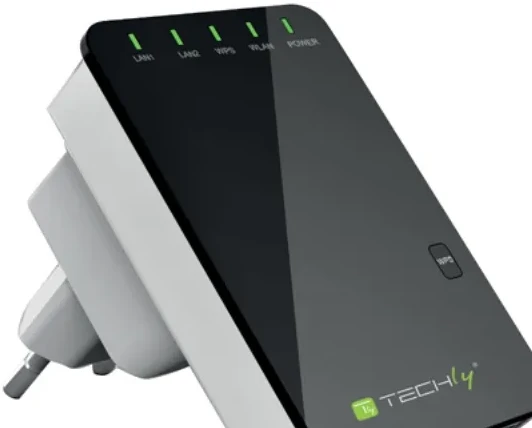 Techly 301078 Belaidis mini maršrutizatorius / signalo stiprintuvas 802.11n 300Mbps, įskiepis