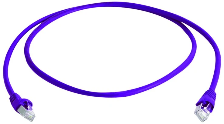 Telegärtner Telegärtner Komutacinis kabelis, S/FTP, PiMF, Cat 6A (ISO/IEC), violetinis, 1,0 m (L00000A0226)