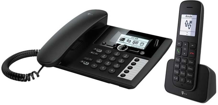 TLM Telekom Sinus PA 207 Plus 1 Analoginio ryšio / DECT telefonas Skambintojo ID Juoda