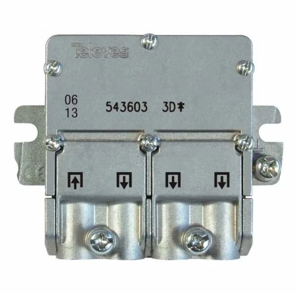 Televes 543603 - Cable splitter - 5 - 2400 MHz - Nerūdijantis plienas - 8.5 dB - Blister