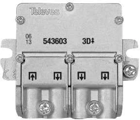 Televes 543603 - Cable splitter - 5 - 2400 MHz - Nerūdijantis plienas - 8.5 dB - Blister