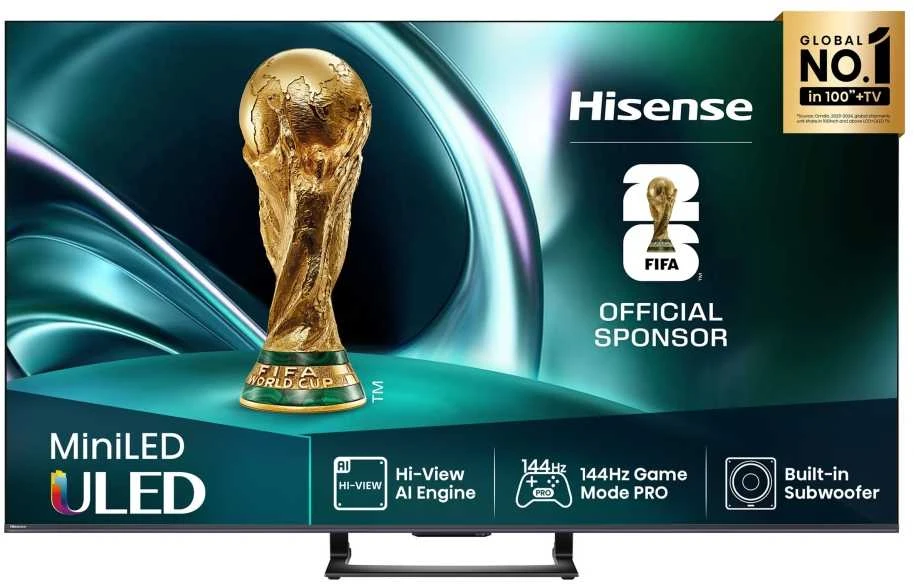 Televizorius Hisense ULED MiniLED Smart TV 4K | 55U7Q | 55 | Smart TV | UHD | Juodas