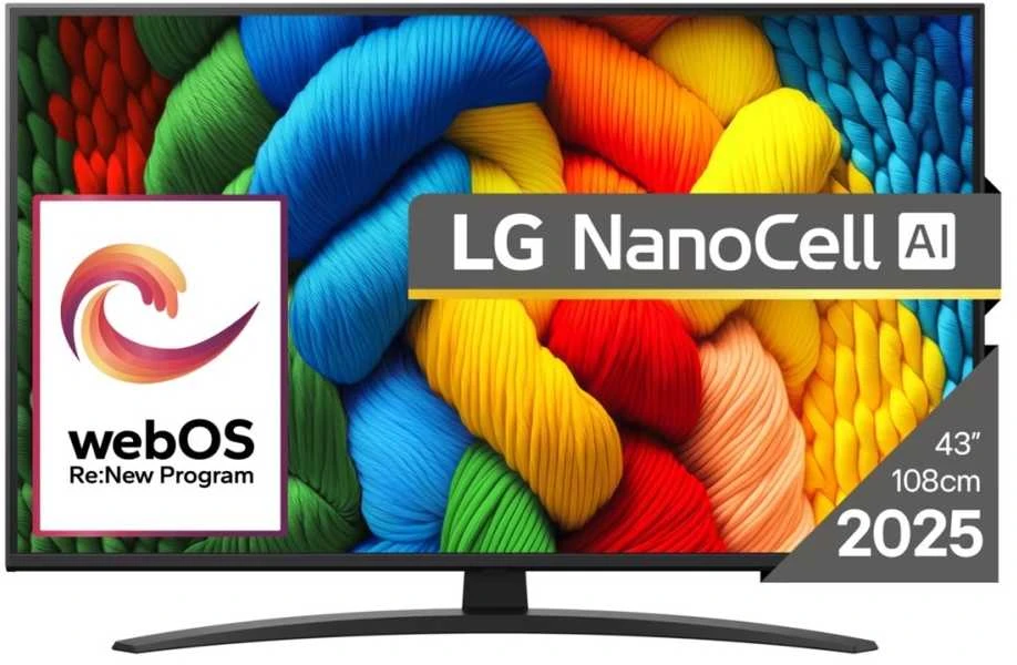43 colių LG 43NANO81A3A 4K išmanusis TV 2025