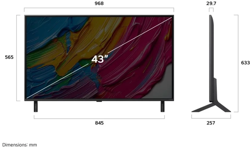 Televizorius LG 43QNED80A6A 43" QNED 4K 60Hz 2025