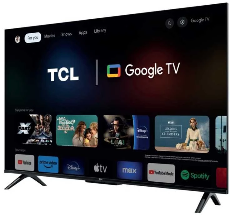 Televizorius TCL 4K QLED TV | 55T69C | 55 | Smart TV | Google TV | UHD | Juodas
