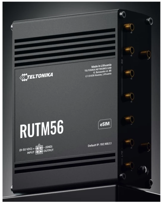Teltonika | Dual Modem Maršrutizatorius | RUTM56 | 802.11ac | 10/100/1000 Mbit/s | Ethernet LAN (RJ-45) jungtys 4 | Mesh Support Yes | MU-MiMO Yes | No mobile broadband