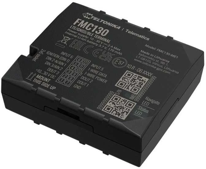Maršrutizatorius „TELTONIKA TELEMATICS FMC130“ PAŽANGUS 4G LTE 1 KAT. SEKIMO ĮRENGINYS SU LANKSČIAIS ĮĖJIMAIS