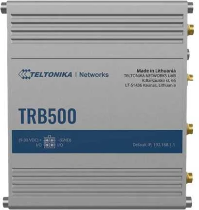 Maršrutizatorius Teltonika | Pramoninis 5G šliuzas | TRB500 | Nėra „Wi-Fi“ | 10/100/1000 Mbps Mbit/s | Ethernet LAN (RJ-45) jungtys 1 | Tinklo palaikymas: Ne | MU-MiMO: Taip | Antenos tipas: SMA, skirtas mobiliesiems įrenginiams