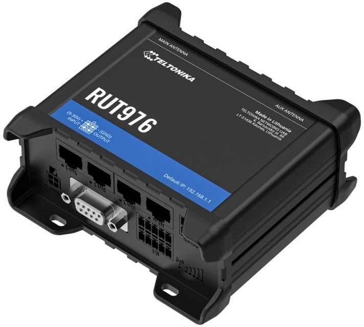 Maršrutizatorius TELTONIKA IOT ROUTER RUT976 5G REDCAP SERIAL ESIM