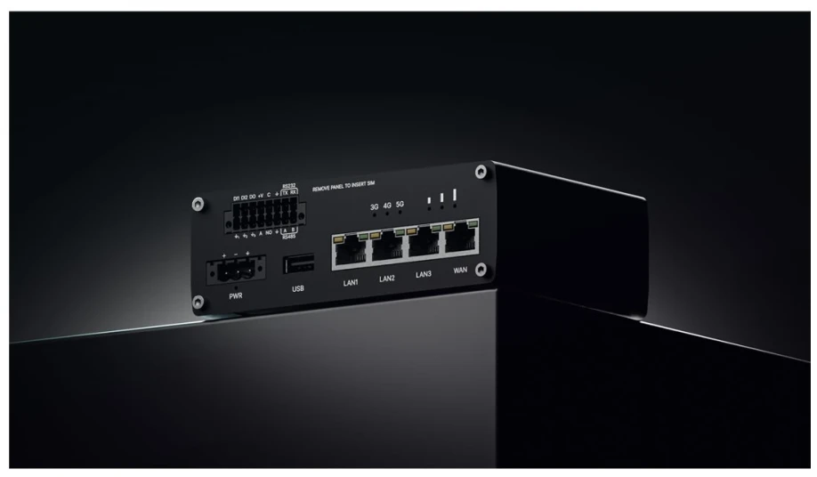 Pramoninis IoT maršrutizatorius Teltonika RUTM55 su dviem SIM kortelėmis, 5G+Ethernet+WIFI
