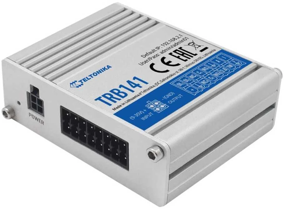 Maršrutizatorius LTE šliuzas: nėra „Wi-Fi“, 4G, įvestis / išvestis, „Micro USB“ | Teltonika | LTE šliuzas | TRB141 | nėra „Wi-Fi“ | Ethernet LAN (RJ-45) jungtys 0 | tinklelio palaikymas: ne | MU-MiMO: ne | 2G/3G/4G | antenos tipas: 1 x SMA, skirta LTE | 1 x virtuali tinklo sąsaja per „micro USB“