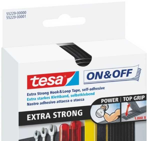 Tesa ON&OFF Extra Strong juosta lipni 1mx50mm juoda