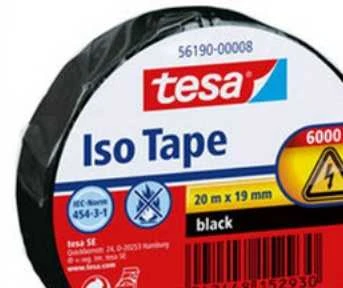 Tesa izoliacinė juosta 20m x 19mm juoda