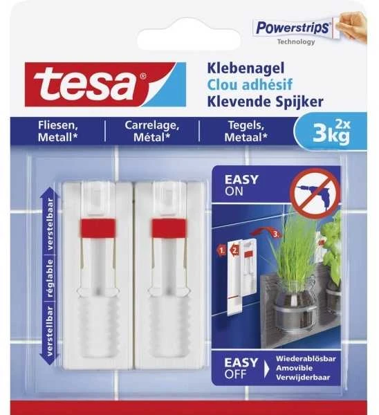 Tesa 1x2 reguliuojamo ilgio klijavimo vinis plytelėms ir metalui, 3kg, 77764