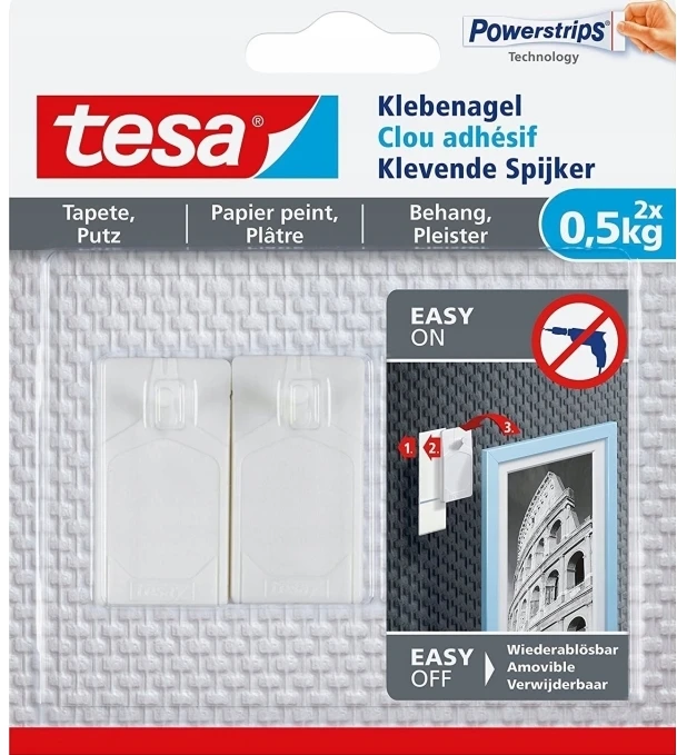 TESA 77772-00000, Balta, 5 vnt., Blisterinė pakuotė