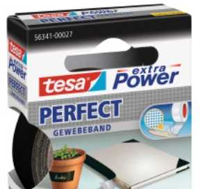 Tesa extra Power Perfect medžiaginė juosta 2,75m 38mm ruda