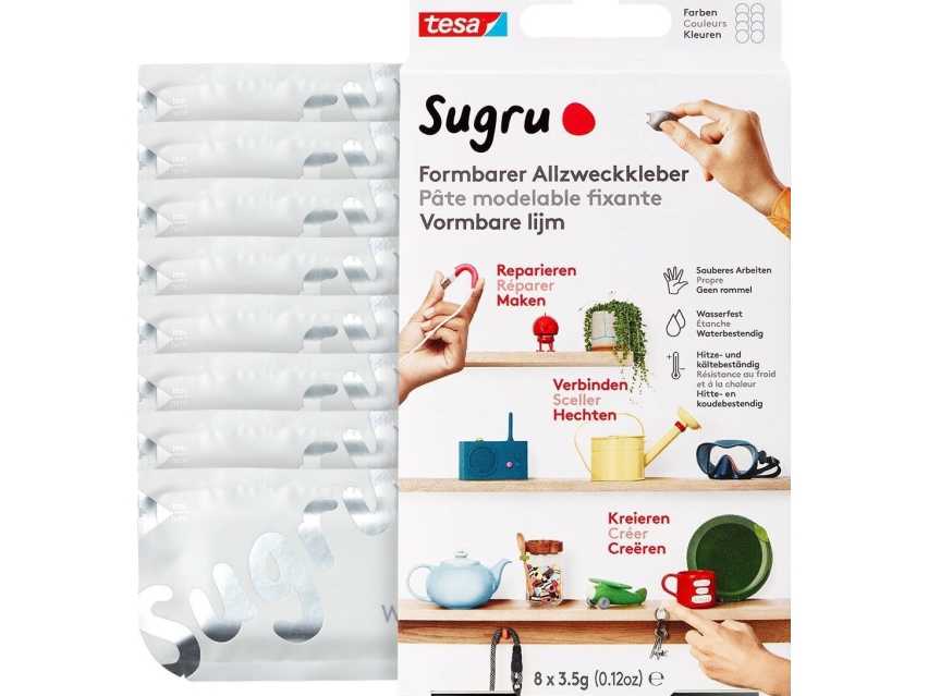 Tesa Sugru formbarer Allzweckkleber 8er Weiss