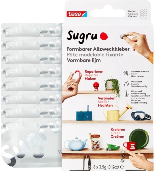 Tesa Sugru formbarer Allzweckkleber 8er Weiss