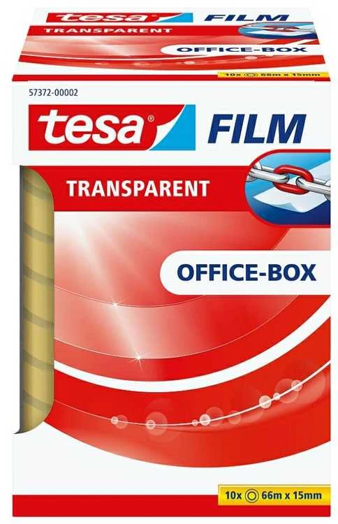 TESA tesafilm, 66 m, Permatoma, Polipropilenas, 15 mm, Dėžutė, 10 vnt.