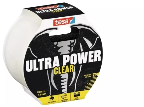 Lipnioji juostelė TESA ULTRA POWER CLEAR 56496, 10 m × 48 mm