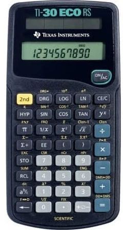 Texas Instruments TI-30 ECO RS, Kišeninis, Mokslinis, 10 skaitmenų, 1 eilutė, Saulės energija maitinamas, Juodas