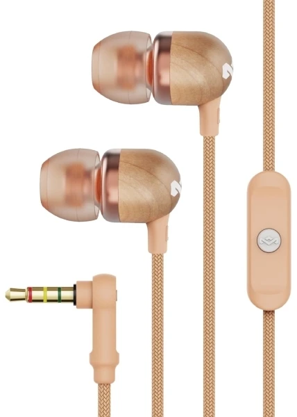 Ausinės Marley Earbuds Smile Jamaica, su mikrofonu, vario spalvos