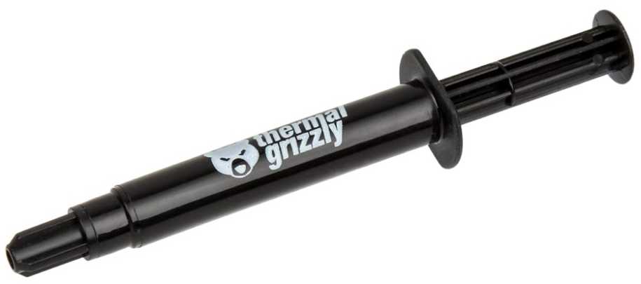 Thermal Grizzly | Terminis tepalas "Kryonaut" 1g | universalus | Šilumos laidumas: 12,5 W/mk * Šiluminė varža: 0,0032 K/W * Elektros laidumas: 0 pS/m * Klampumas: 130-170 Pas * Specifinis svoris: 3,7g/cm3 * Temperatūra: -200 °C / +350 °C W