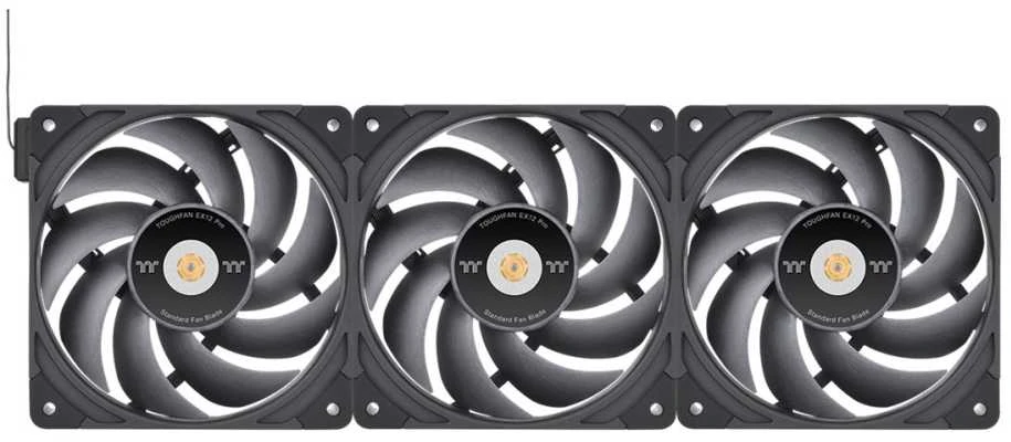„Wentylator Thermaltake TOUGHFAN EX12 Pro“ 3 vnt. pakuotė (CL-F171-PL12BL-A)
