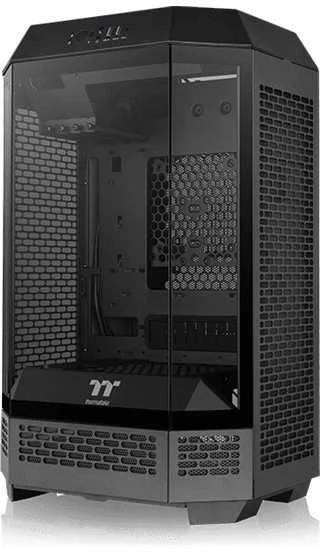Thermaltake The Tower 300, Tower tipo korpusas - juodas, grūdintas stiklas