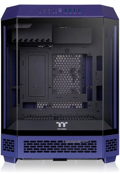 „Thermaltake The Tower 600“, bokšto formos korpusas – violetinis, grūdintas stiklas x 3