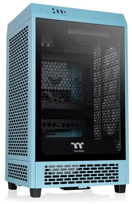 Mini Thermaltake The Tower 200 TG turkio spalvos