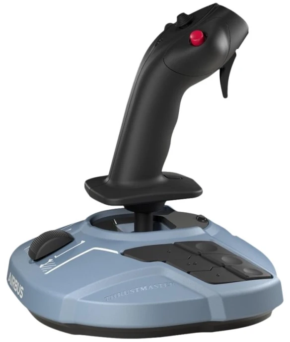 Thrustmaster TCA Sidestick Airbus edition, skrydžio valdymo rankenėlė, PC, analoginis / skaitmeninis, laidinis, USB, juoda, mėlyna